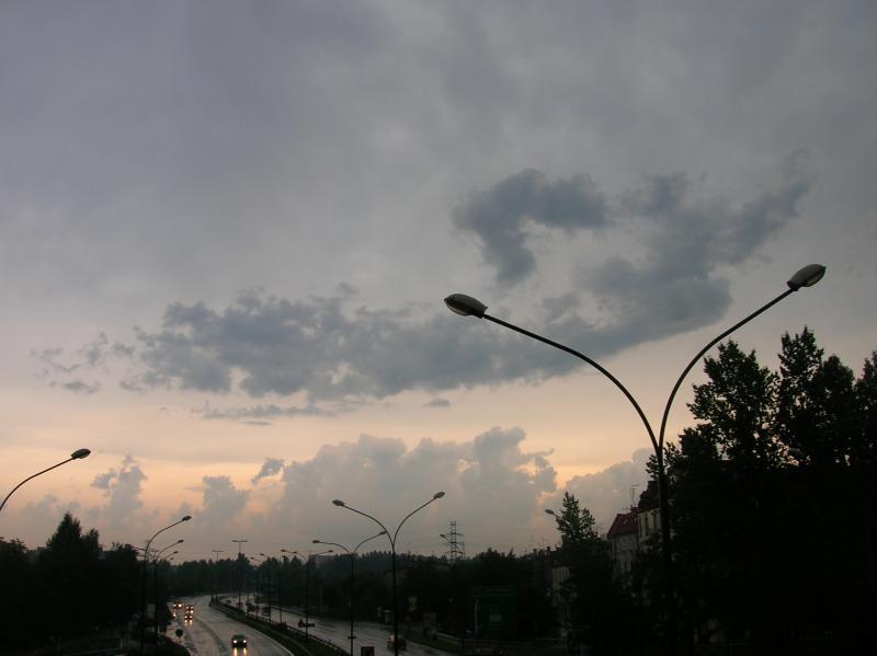 chmury, katowice