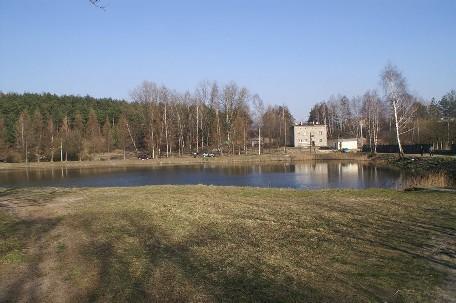 Sławków - staw na szlaku czerwonym pieszym