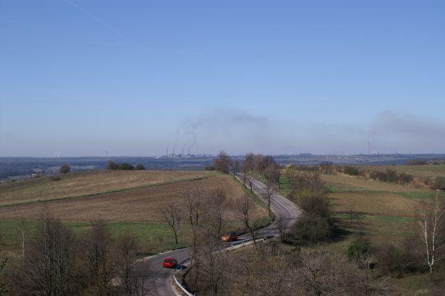 WIDOK Z SKAŁ NIEGONOWICKIE w STRONE DĄBROWE GÓRNICZEJ