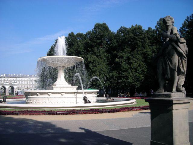 fontanna, park saski