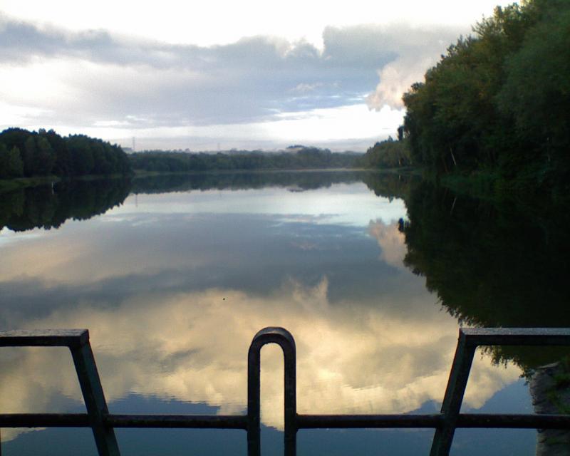 wycieczka, mostek, widok, rogol