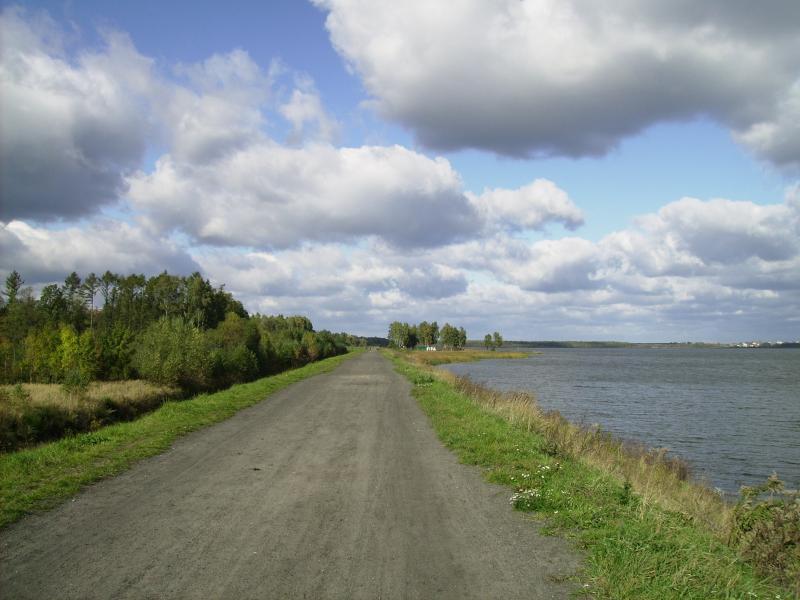 zalew, sobota, wal, zimno