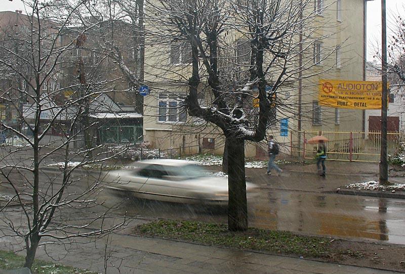 deszcz, ełk