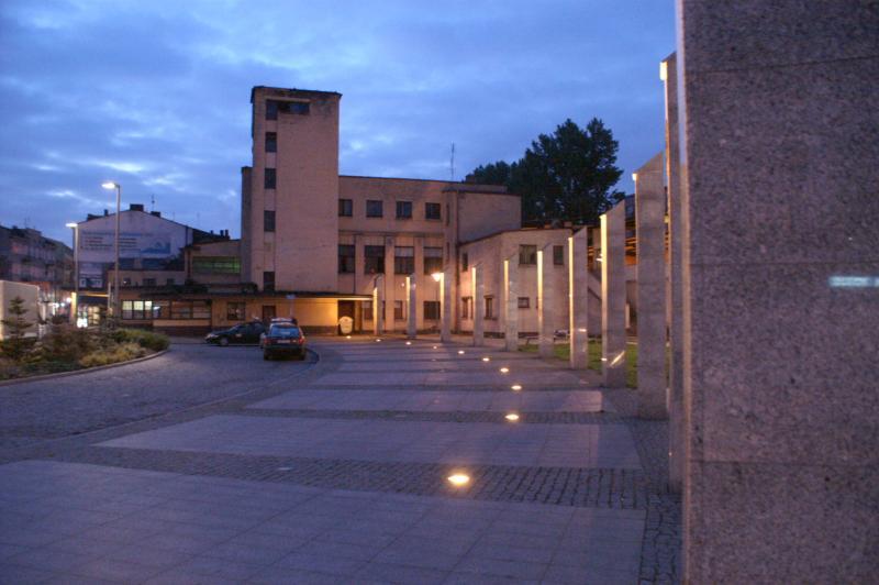 Będzin plac przed dworcem pkp