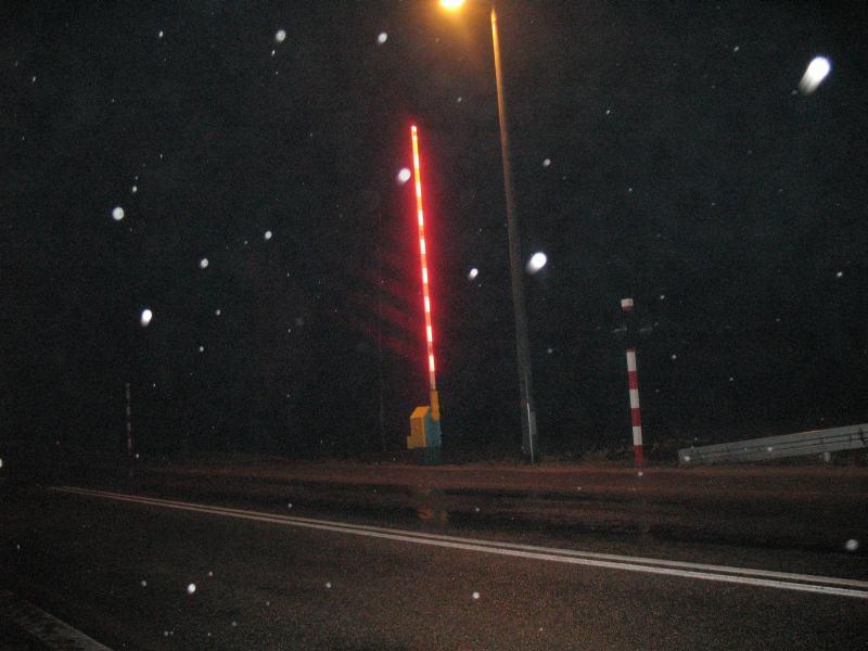 deszcz, przejazd, noc