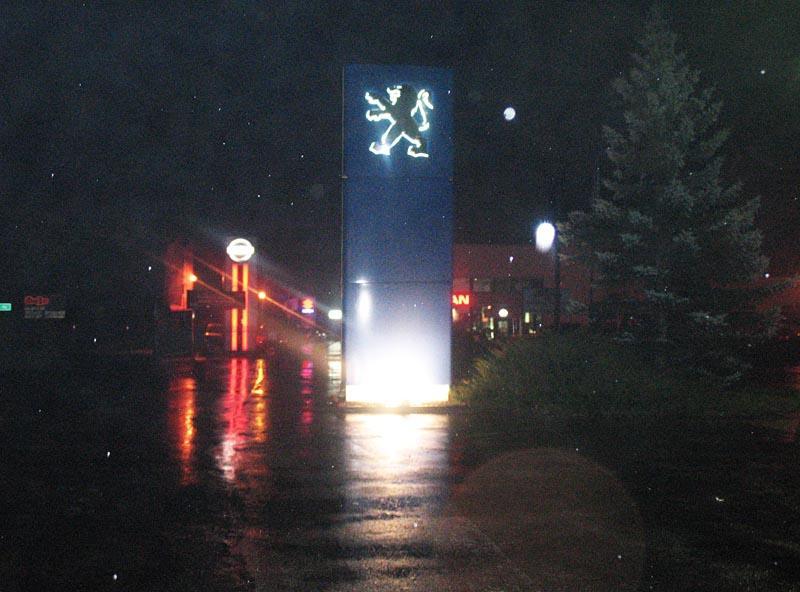 deszcz, noc