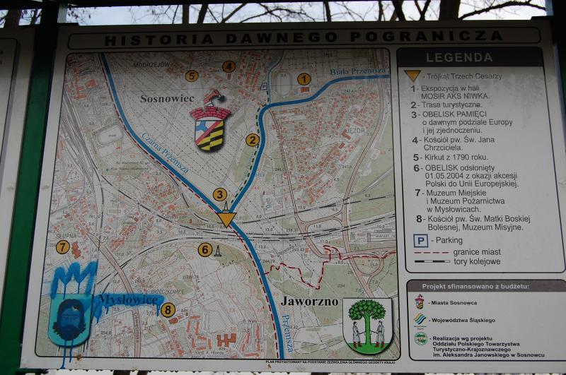 sosnowiec, trójkąt trzech cesarzy
