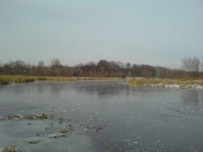 zima, zalew, lód