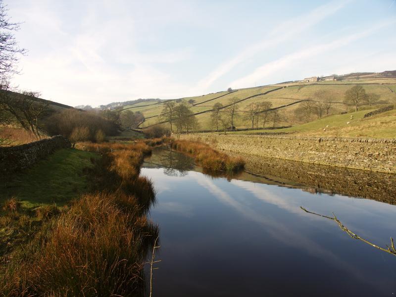 countryside, ponden reservoir, haworth, yorkshire, west yorkshire, wuthering heights