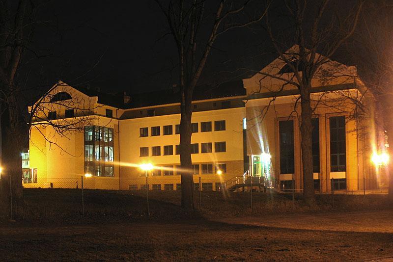 jezioro, noc, zima, ełk, lód