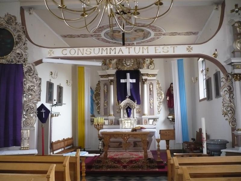 kościół, księży las, wnętrze