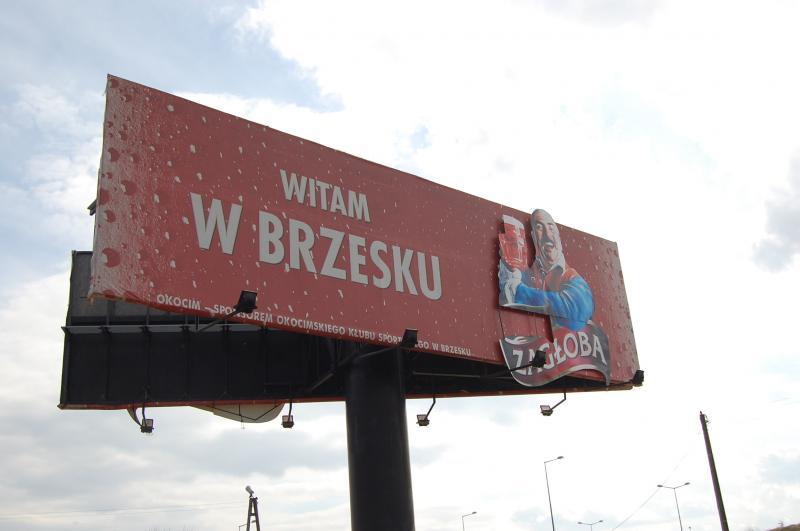 brzesko, reklama, zagłoba