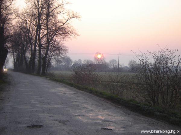 Wschód słońca na Żuławach