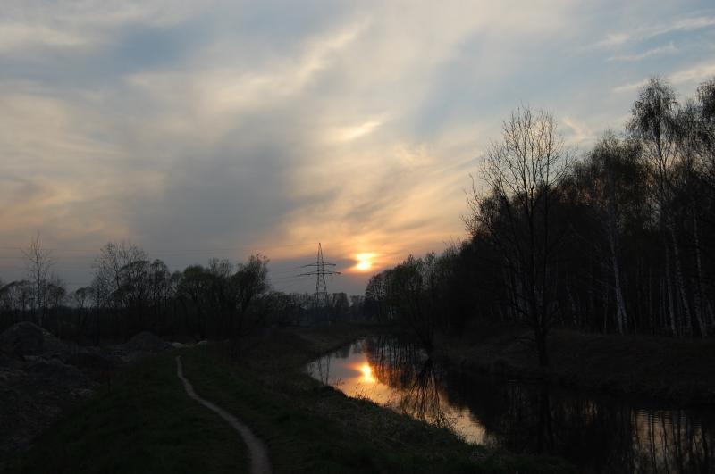 zachód słońca, czarna przemsza