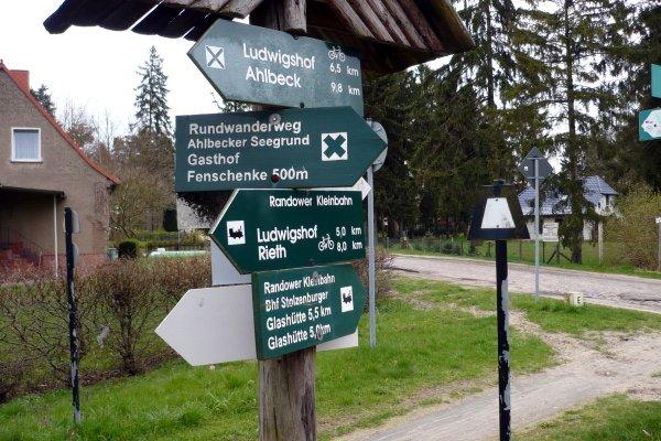 drogowskazy, hintersee, randower kleinbahn