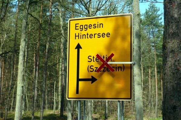 szczecin, drogowskaz, hintersee, stettin