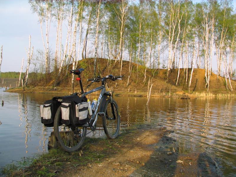 staw, miechowice, rower