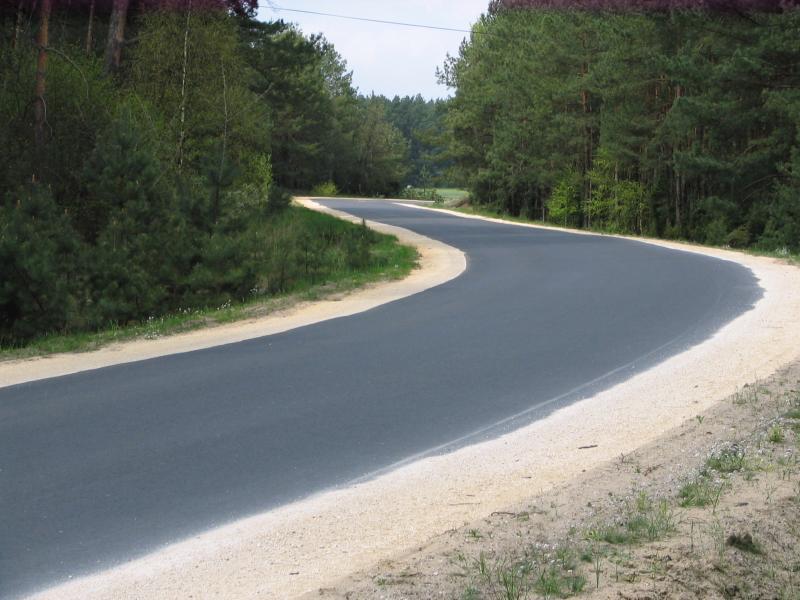 las, szosa, zakręty