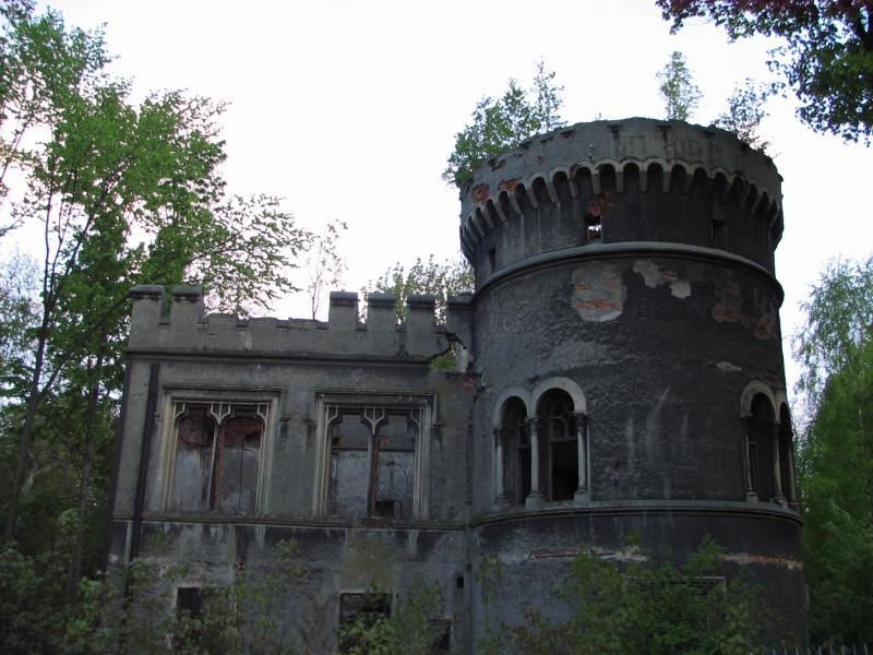 zamek, ruiny, miechowice