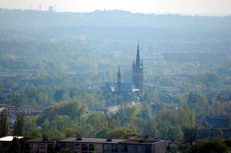 kościół, trzebinia, centrum