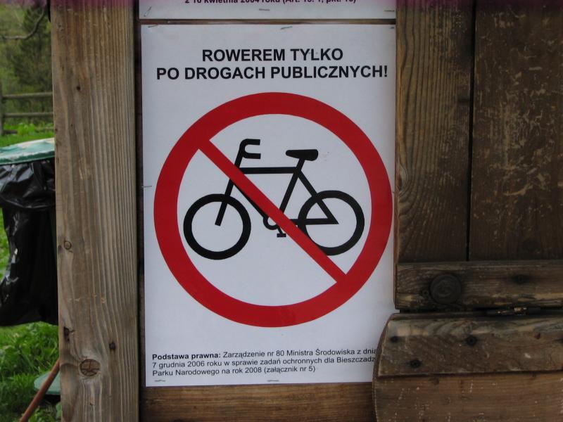 zakaz, znak, bieszczady