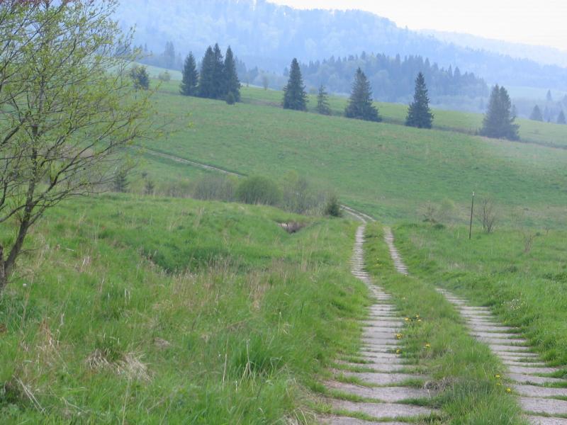 droga, bieszczady, płyty