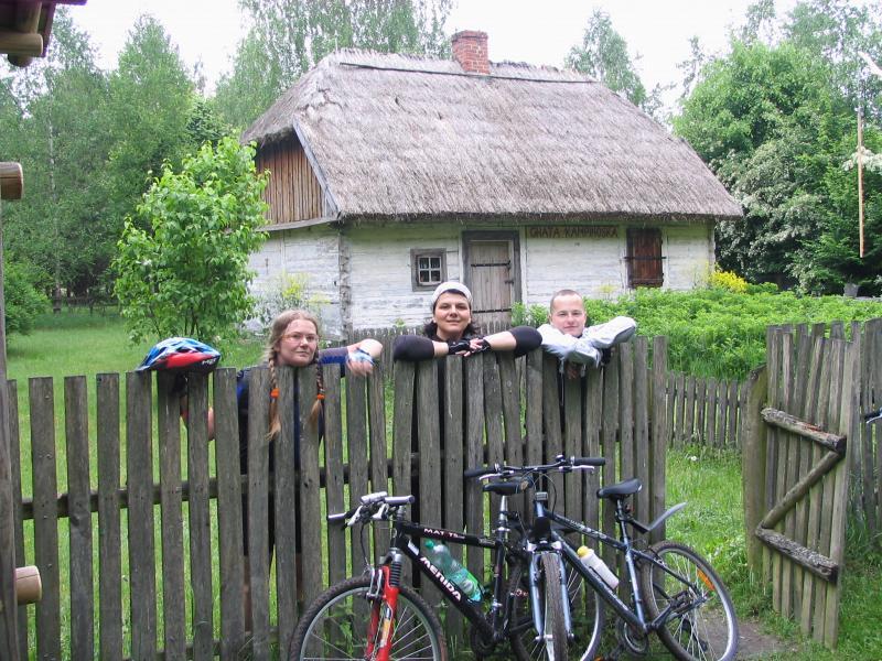 rowery, chata, kampinos