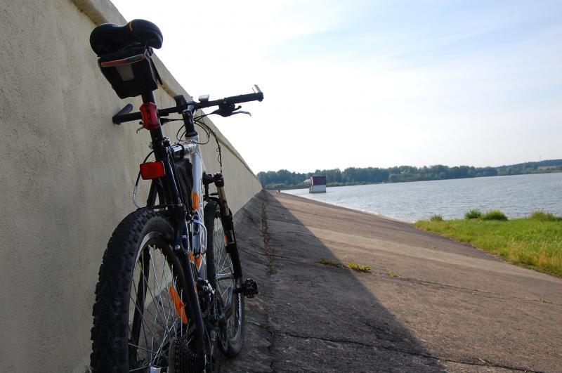 jezioro, przeczyce, rower