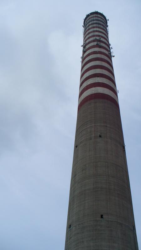 Komin w Mosznie. Elektrociepłownia Pruszków