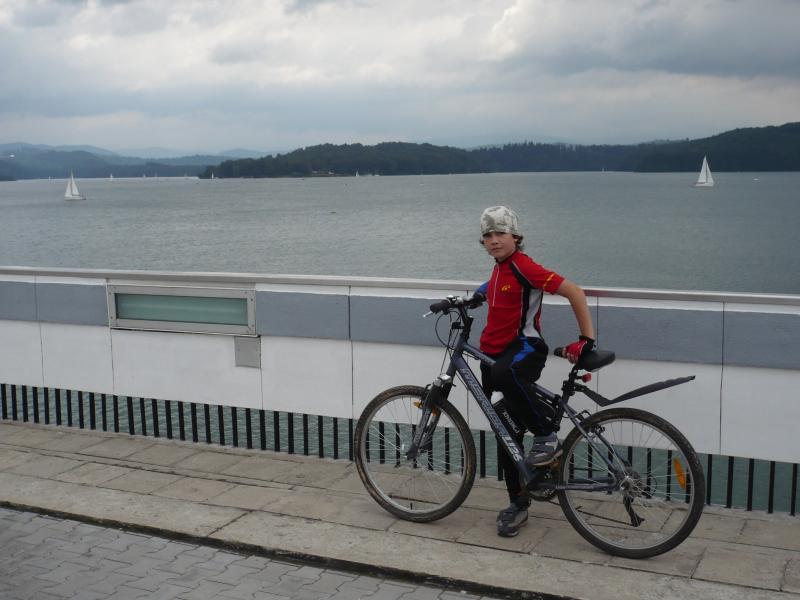 rowerzysta, zapora, solina