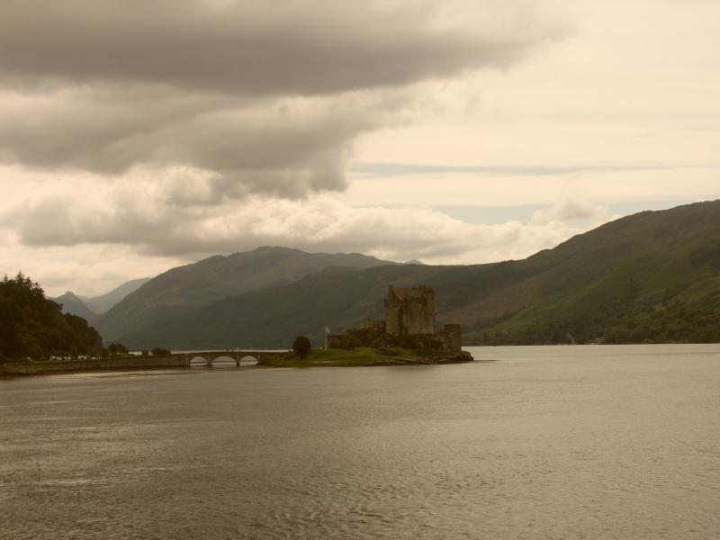 scotland, highlands, eilean donan castle, dornie village