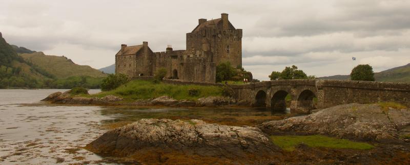 scotland, highlands, eilean donan castle, dornie village