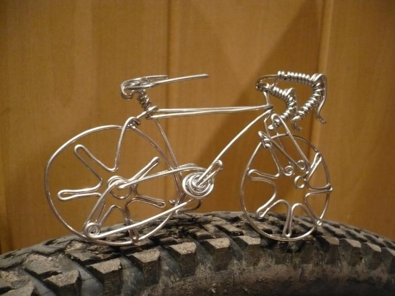miniatura, rower, drut