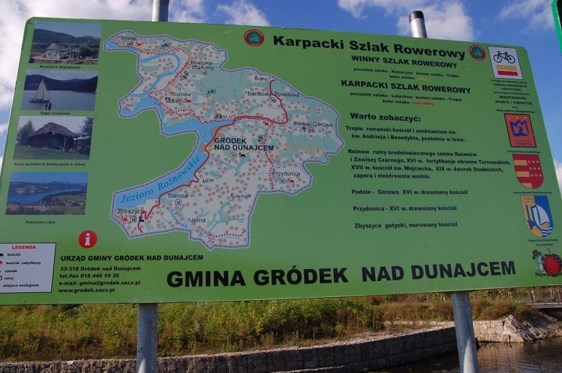 jezioro rożnowskie, tablica informacyjna