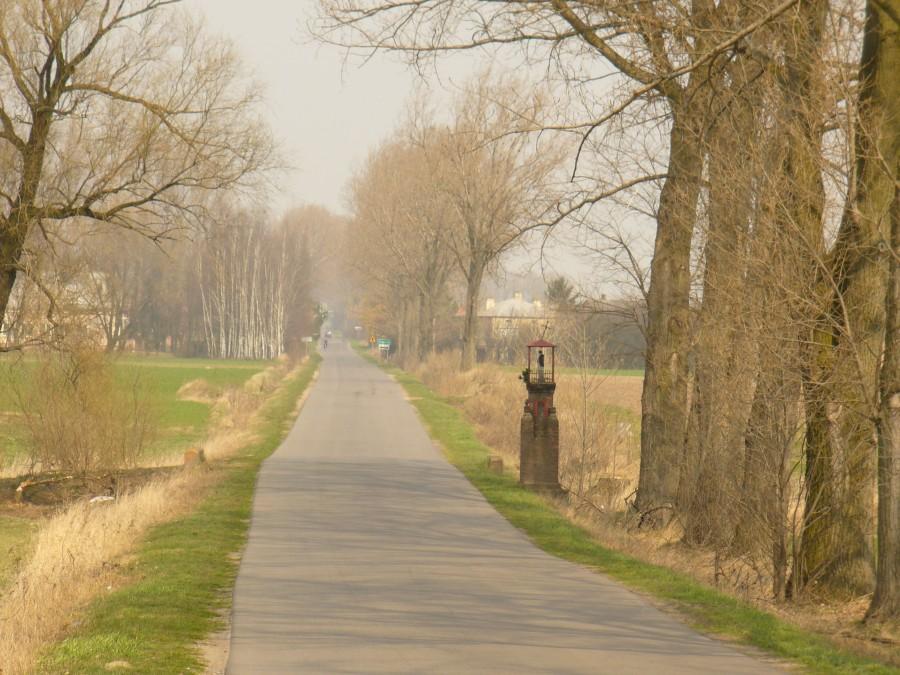 Pradolina Warszawsko-Berlińska -Nepomuka figurka nad rzeką