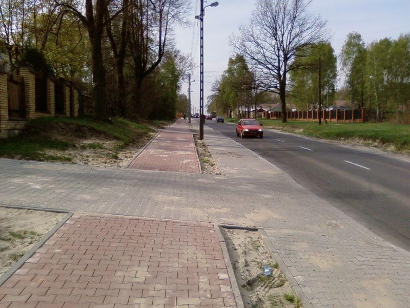 Ścieżka rowerowa wzdłuż Łagiewnickiej