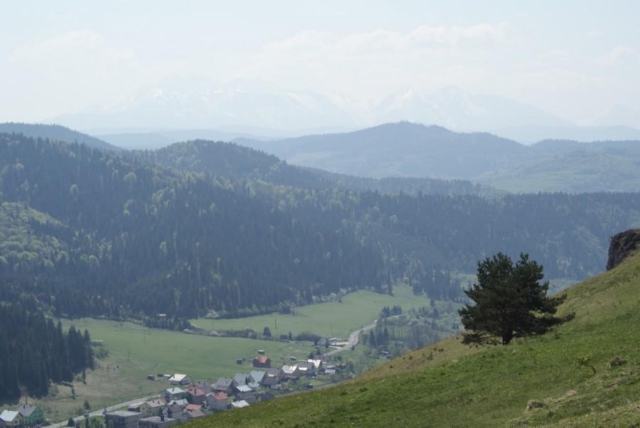 widok z Przełęczy pod Tokarnią