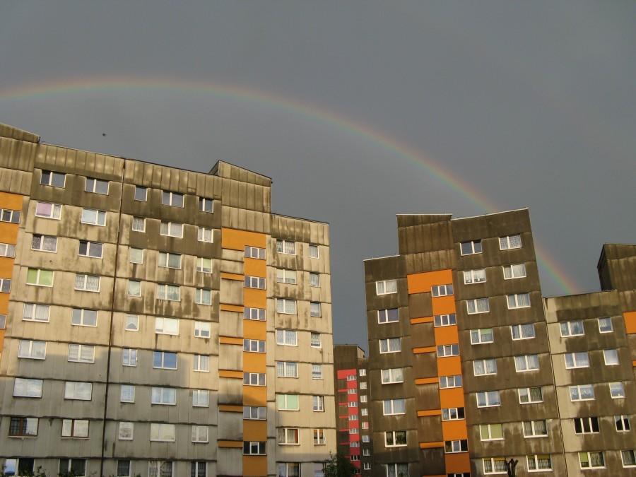 Tęcza (podwójna) nad blokowiskiem
