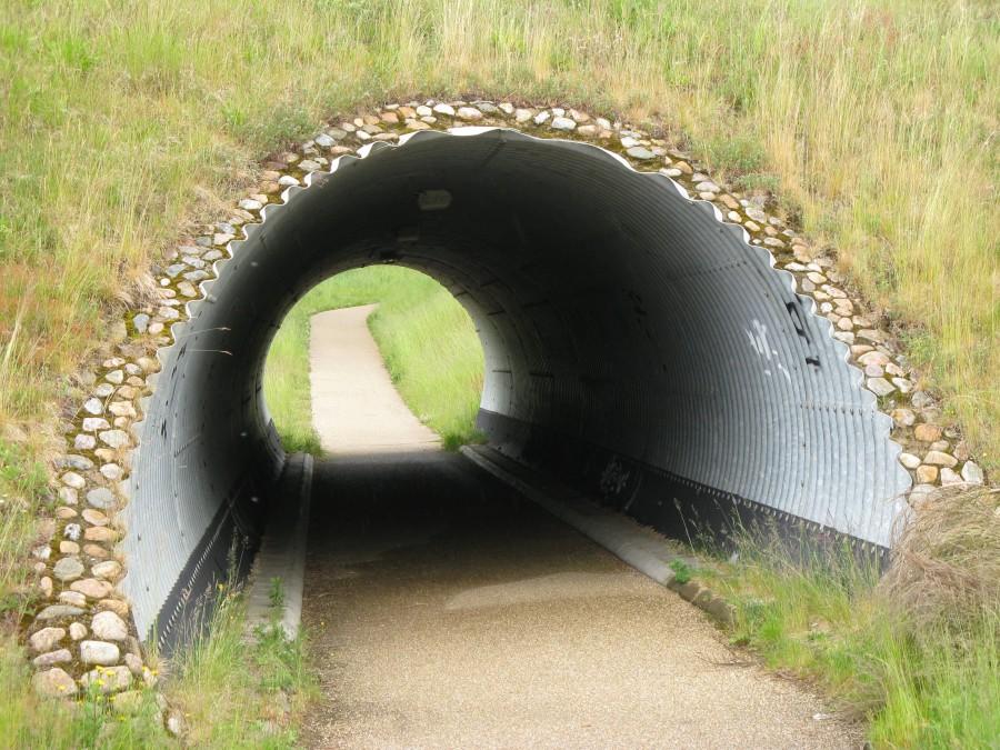 Tunel - ścieżka rowerowa pod ulicą