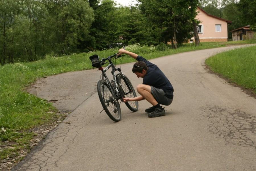 spadł łańcuch
