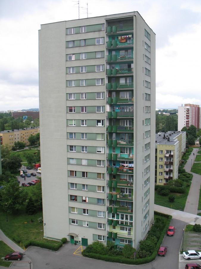 W takim dloku mieszkalem na 10 pietrze:):) - widok na caly Krakow