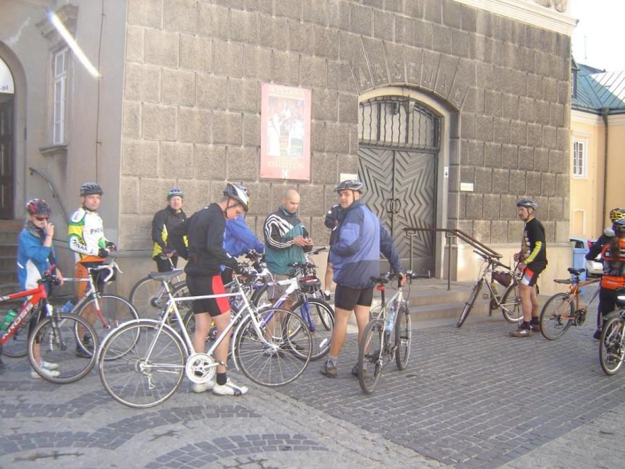 Rowerzyści na Jasnej Górze.