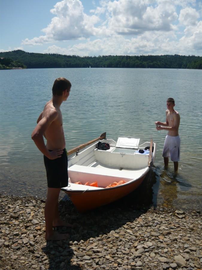 Odpoczynek od roweru nad Jeziorem w Solinie
