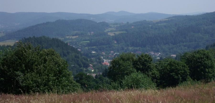 widok z przełęczy