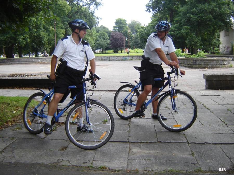 Policjanci na rowerach