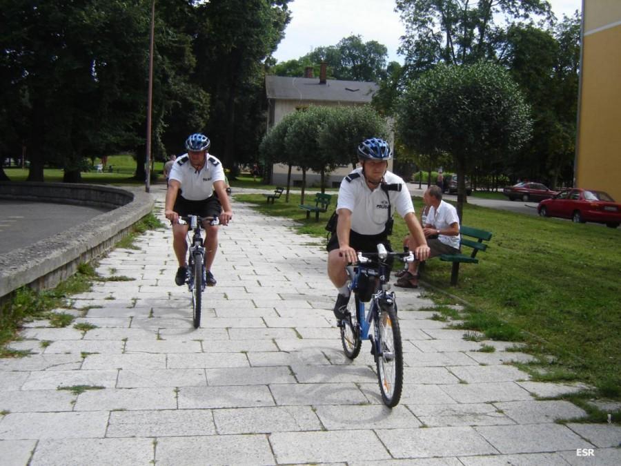 Policyjny patrol rowerowy