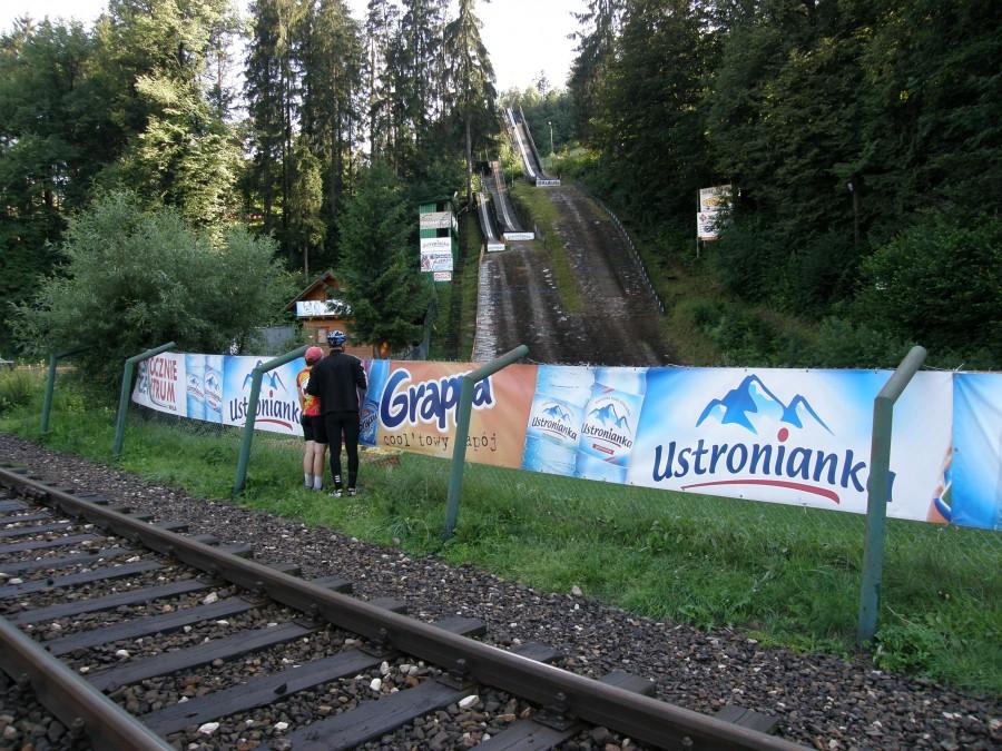 Przy skoczniach w Wiśle