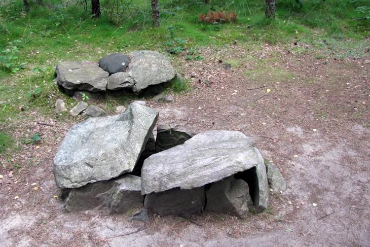 Groby skrzynkowe w pobliżu Leśna