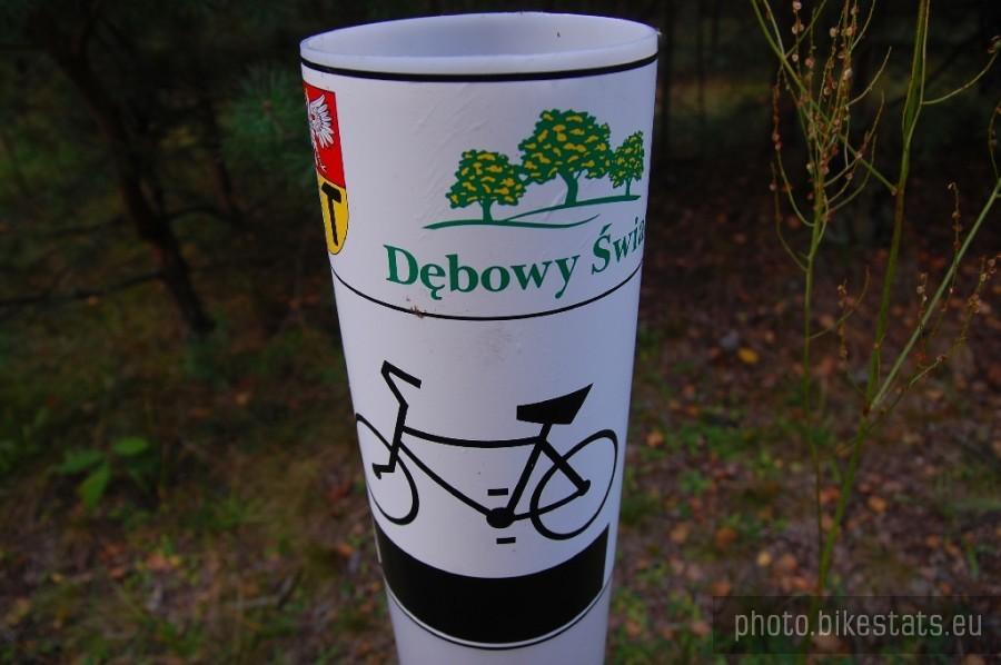 Słupek informacyjny - szlaki rowerowe
