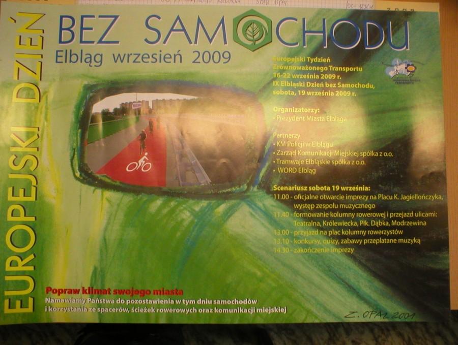 DZIEŃ BEZ SAMOCHODU w ELBLĄGU 19.09.2009